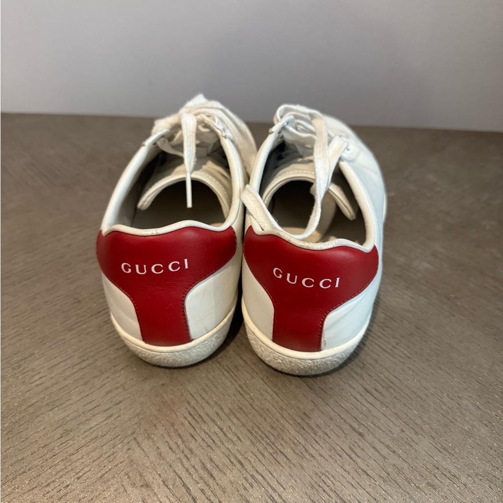 Gucci White and Red Sneakers Classic Design